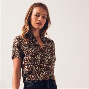 Leopard button down shirt